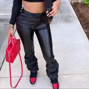 NWT Black Stacked Pants